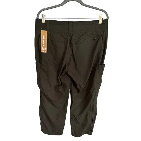 NWT Title Nine Women Gray Clamber Capri Hiking Nylon Pants 12 MSRP$109 - Picture 4 of 12